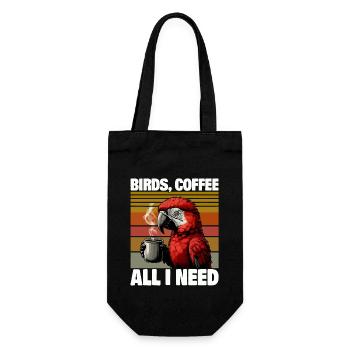 Funny Bird Coffee Zoo Retro Coffee All I Need - Gift Bag for Bottles - black - Front