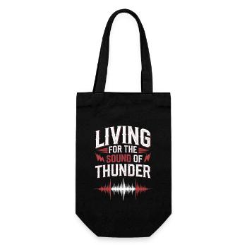 Weather-loving storm watcher and meteorologist - Gift Bag for Bottles - black - Front