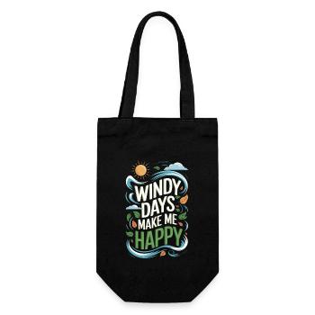 Weather-loving storm watcher and meteorologist - Gift Bag for Bottles - black - Front