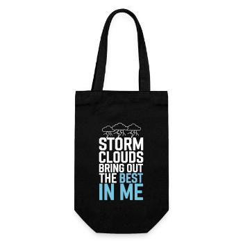 Weather-loving storm watcher and meteorologist - Gift Bag for Bottles - black - Front