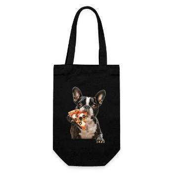 Boston Terrier - Geschenkbeutel für Flaschen - Schwarz - Vorne