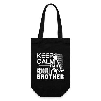 Croquet I'm a Croquet Brother - Gift Bag for Bottles - black - Front