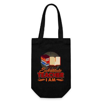 Substitute Teacher Here I Am - Gift Bag for Bottles - black - Front