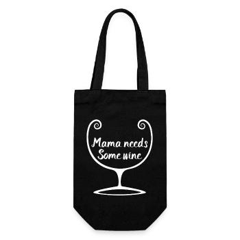 Cocktail Mama Needs Some Wine Wine - Gift Bag for Bottles - black - Front