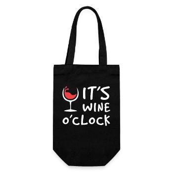 Cocktail Its Wine Clock Wine - Gift Bag for Bottles - black - Front