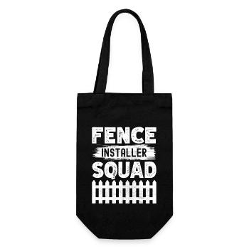 Zauninstallateur Zaunbauer Fence Installer - Geschenkbeutel für Flaschen - Schwarz - Vorne