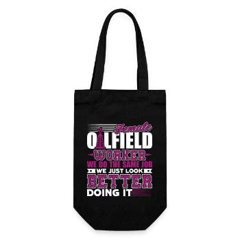 Oilfield Worker Female Oilfield Worker - Gift Bag for Bottles - black - Front