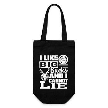 Deer Hunting Deer Hunting I Like Big Bucks - Gift Bag for Bottles - black - Front