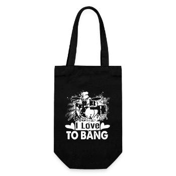 Drummer I Love To Bang - Gift Bag for Bottles - black - Front