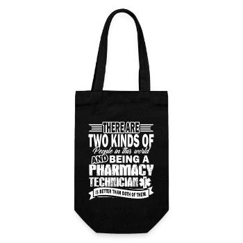 Love Being A Pharmacy Technician - Gift Bag for Bottles - black - Front