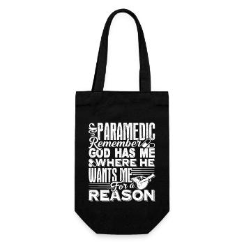 Paramedic I Am A Paramedic - Gift Bag for Bottles - black - Front
