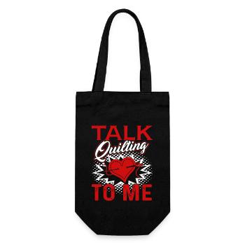 Quilting Talk To Me - Gift Bag for Bottles - black - Front
