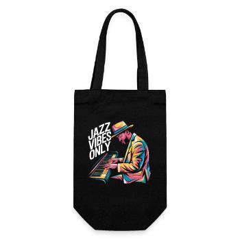 Jazz Vibes Only Musician Art - Gift Bag for Bottles - black - Front