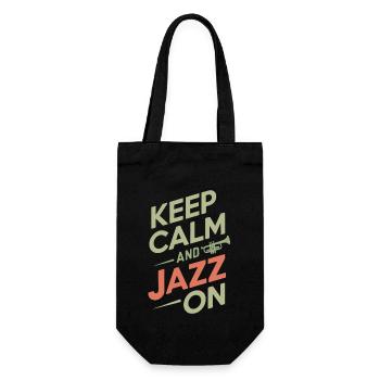 Keep calm and jazz - Gift Bag for Bottles - black - Front