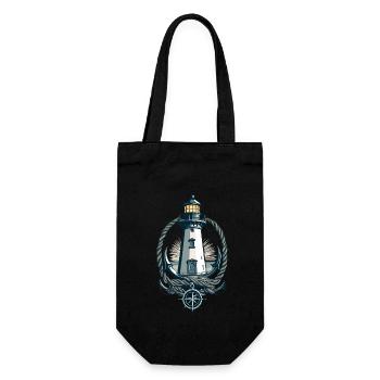 Lighthouse Hobby Fisherman Seafarer Sea Lover - Gift Bag for Bottles - black - Front