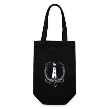 Phare Hobby Pêcheur Marin Style Vintage - Sac à bouteille - noir - Devant