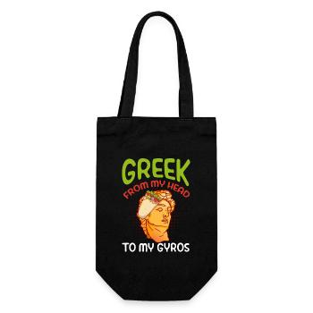 Antiker Gott Griechisch aus meinem Kopf Mythologie - Geschenkbeutel für Flaschen - Schwarz - Vorne