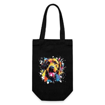 Labrador Dog Head Portrait Pop Art - Gift Bag for Bottles - black - Front