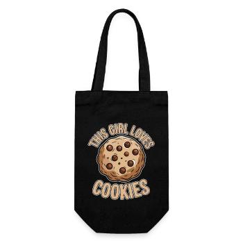 Cookies Saying Chocolate Cookies Funny Cookie Gift - Gift Bag for Bottles - black - Front