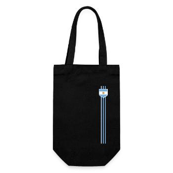 Argentine Cadeau Argentine Drapeau argentin - Sac à bouteille - noir - Devant