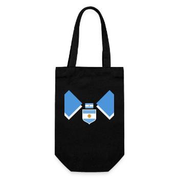 Argentine Cadeau Argentine Drapeau argentin - Sac à bouteille - noir - Devant