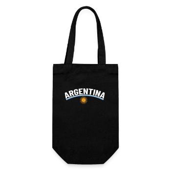 Argentine Cadeau Argentine Drapeau argentin - Sac à bouteille - noir - Devant