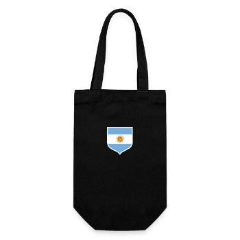 Argentine Cadeau Argentine Drapeau argentin - Sac à bouteille - noir - Devant