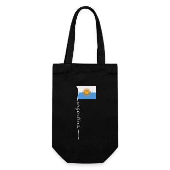 Argentine Cadeau Argentine Drapeau argentin - Sac à bouteille - noir - Devant
