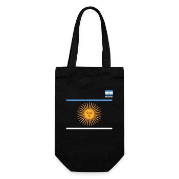 Argentine Cadeau Argentine Drapeau argentin - Sac à bouteille - noir - Devant