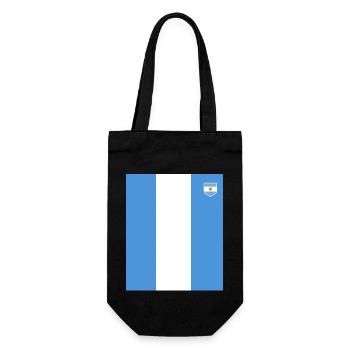 Argentine Cadeau Argentine Drapeau argentin - Sac à bouteille - noir - Devant