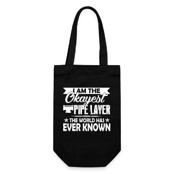 I Am The Okayest Pipelayer - Gift Bag for Bottles - black - Front