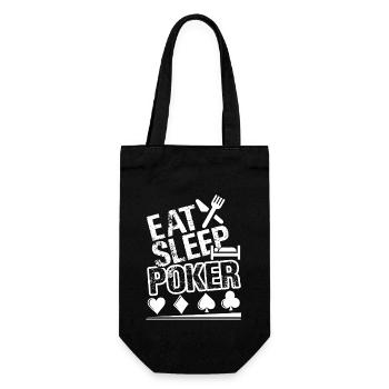 Poker Eat Sleep Poker - Gift Bag for Bottles - black - Front