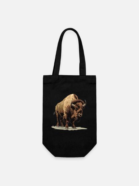 Bisons Bison - Geschenkbeutel für Flaschen - Schwarz