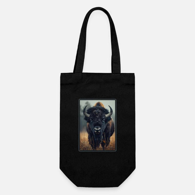 Bisons Bison - Gift Bag for Bottles - black