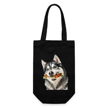 Alaskan Malamute - Geschenkbeutel für Flaschen - Schwarz - Vorne
