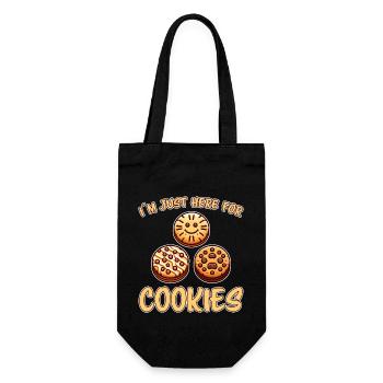 Cookies Saying Chocolate Cookies Funny Cookie Gift - Gift Bag for Bottles - black - Front