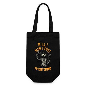 Halloween Tête de citrouille M.I.L.F HOMME J’AIME - Sac à bouteille - noir - Devant