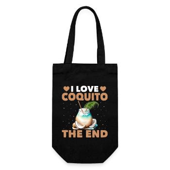 I Love Coquito, The End - Geschenkbeutel für Flaschen - Schwarz - Vorne