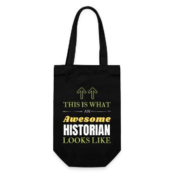 This is What an Awesome Historian Looks Like - Gift Bag for Bottles - black - Front