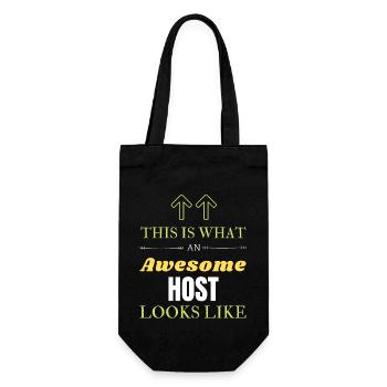 This is What an Awesome Host Looks Like - Gift Bag for Bottles - black - Front