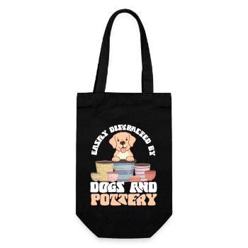 poterie céramique artiste chien facilement - Sac à bouteille - noir - Devant