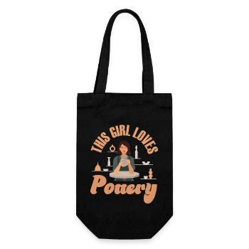 Pottery Ceramics Artist Girl This - Gift Bag for Bottles - black - Front
