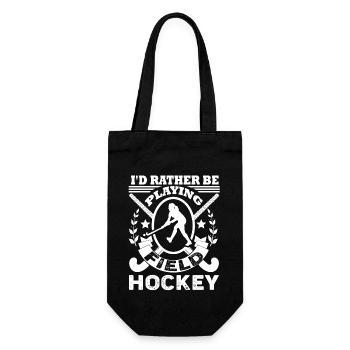 Field Hockey I'd Rather Be Playing Field Hockey - Gift Bag for Bottles - black - Front