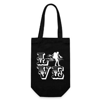 Backpacking Love Backpacking - Gift Bag for Bottles - black - Front