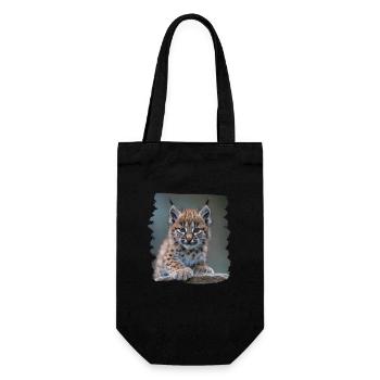 Bobcats Rotluchse Rotluchs Luchs - Geschenkbeutel für Flaschen - Schwarz - Vorne