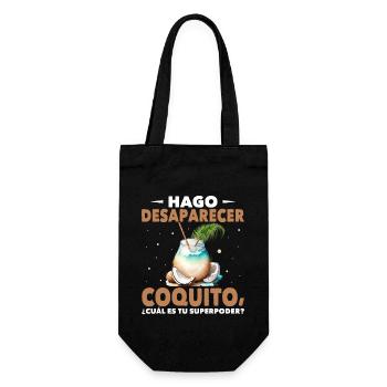Hago Desaparecer Coquito - Was ist dein Superpower - Geschenkbeutel für Flaschen - Schwarz - Vorne