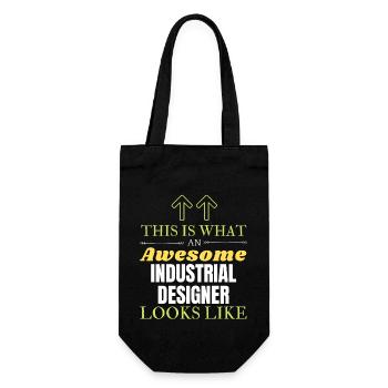 This is What an Awesome Industrial Designer Looks - Gift Bag for Bottles - black - Front