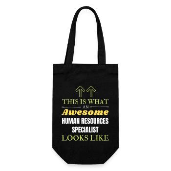 This is What an Awesome Human Resources Specialist - Gift Bag for Bottles - black - Front