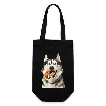 Siberian Husky - Gift Bag for Bottles - black - Front