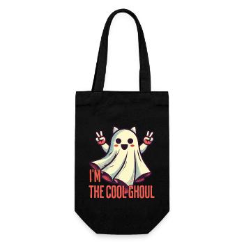 Ich Bin Der Coole Geist Halloween Spaß - Geschenkbeutel für Flaschen - Schwarz - Vorne